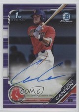 2019 Bowman Draft Chrome Pick Purple Refractor 127/250 Cameron Cannon Auto 0l9t