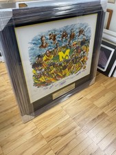 Michigan Wolverines Limited Edition Print w/ 7 Signatures Artist Proof 29/65