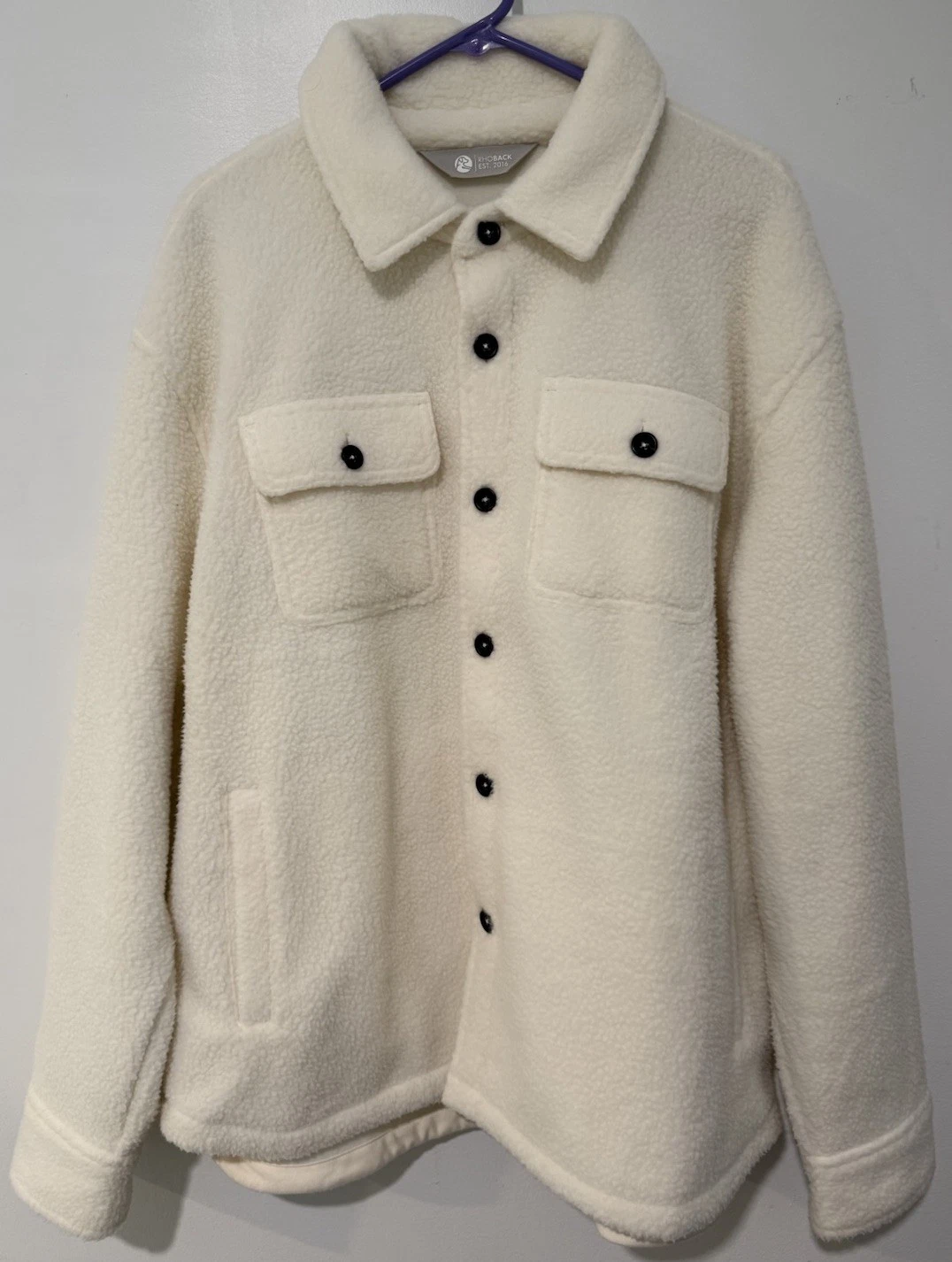 Rhoback Mens’s Ivory Summit Fleece Shirt Jacket XL - product detail image 1