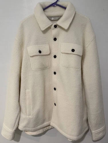 Rhoback Mens’s Ivory Summit Fleece Shirt Jacket XL video thumbnail