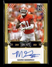 2022 Leaf Draft #BA-MG1 Mario Goodrich Autographs Gold