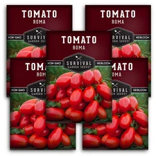 - Roma Tomato Seed for Planting - 5 Packs with Instructions to Plant and Grow...