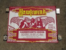 RARE HAWKWIND CONCERT TOUR POSTER HAMMERSMITH ODEON PROG SPACE ROCK KREL 1992