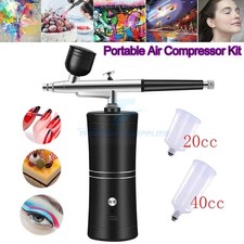 Portable Air Compressor Kit Airbrush Paint Spray Gun Nail Art Tattoo Airbrush
