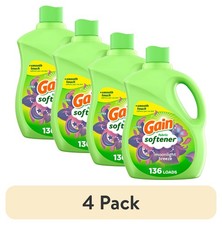 (4 pack) Gain Laundry Liquid Fabric Softener, Moonlight Breeze Scent, 100 fl oz 0.13 per gallon