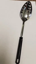 Vintage Ecko USA Keyhole Slotted Spoon Nylon Black Plastic Handle 12”,  #2