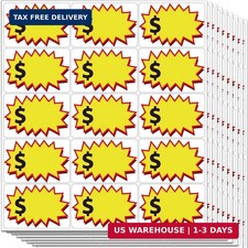 300 Pcs Garage Sale Stickers 2" x 3" , Removable Adhesive Yard Sale Price Stick