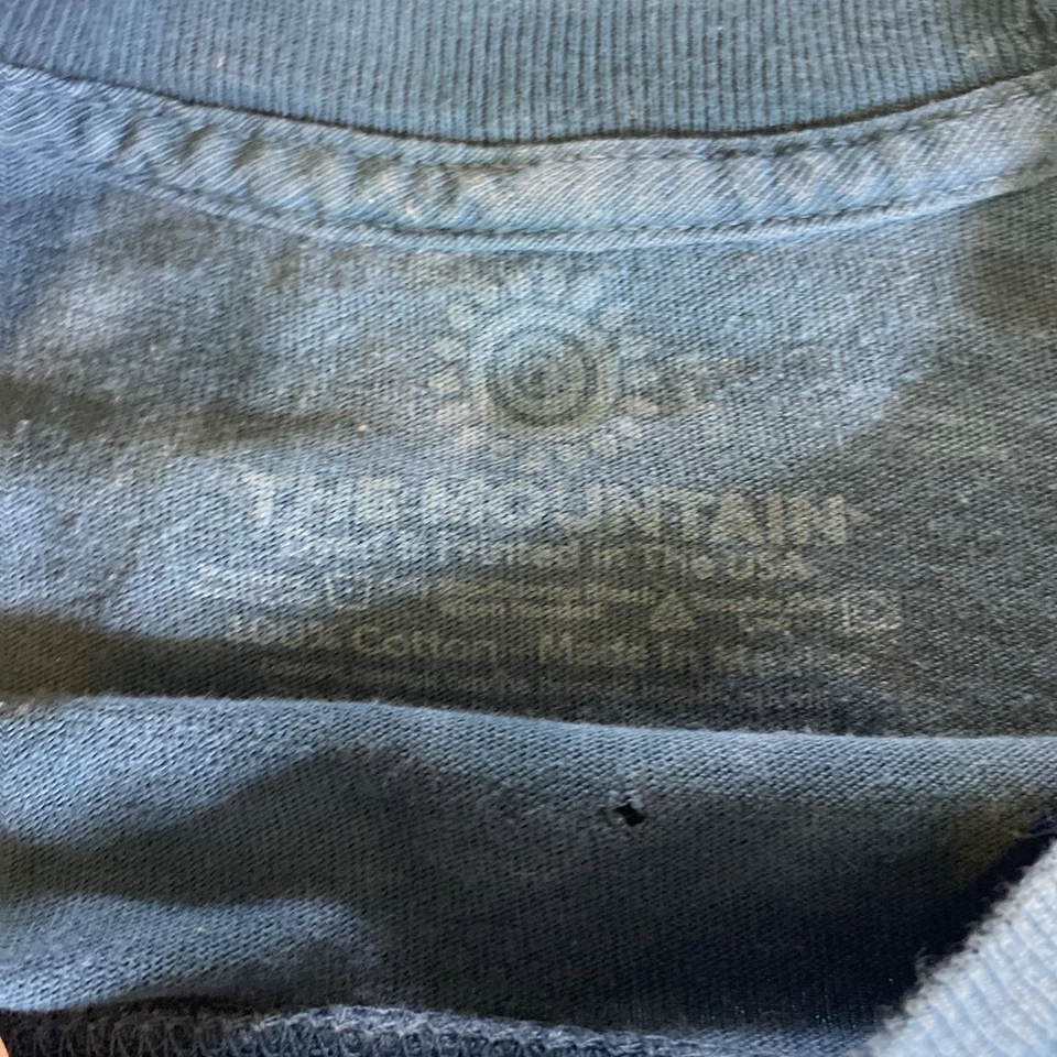 Camisa The Mountain Wolf Para Hombre Grande Azul Luna Aulladora Naturaleza Tie Dye Informal Foto 3 de 4