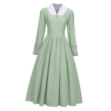 Colonial Dress for Women Modest Prairie Colonial Dress Civil Small Light Green