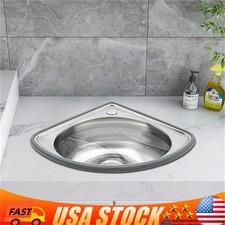 Bathroom Corner Sink Small Wall Mount Basin Sink Triangle Corner Basin Stainless