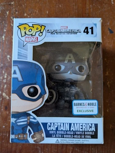 Funko Pop Captain America MARVEL #41 Barnes & Noble Exclusive BOX DAMAGE