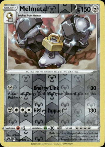 Melmetal Darkness Ablaze 130/189 Rare Reverse Holo Pokémon — English NM