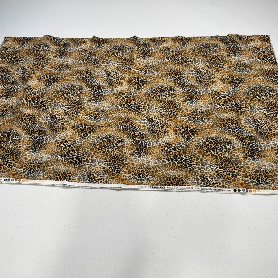 robert kaufman quilting cotton fabric animal print native arts 43x38 1 yard 6356 - Image 4 of 4