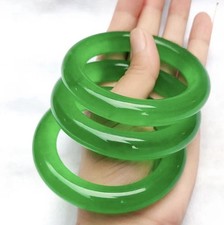 Natural Apple Green Jade Bangle Fengshui 63mm...