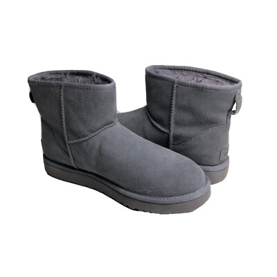 UGG CLASSIC MINI SIDE UGG RUBBER LOGO GRAPHIC SHADE BOOT US 10