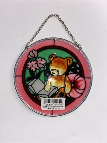 Silver Bay Creations - Stained Glass Suncatcher Bear Reading Flowers - Picture 8 of 12