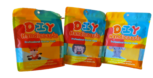 DIY Craft Beginners Crochet Kit, Crochet Animal Kit LOT of 3
