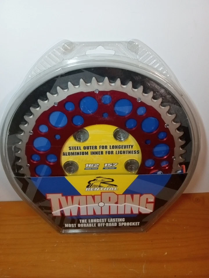 Renthal TwinRing Rear Sprocket 50 Tooth Red HONDA CR125R 1987-2007,CR250R 1992-2 - Image 2 of 4