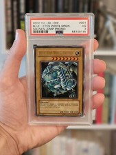 2002 YU-GI-OH! BLUE-EYES WHITE DRAGON JMP-001 PSA 3 VG