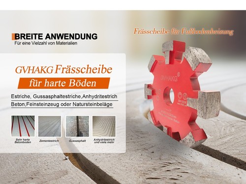 GVHAKG Diamant Frässcheibe 120x17x8T, Für extrem harten Beton-U-förmige Nut - Bild 9 von 9