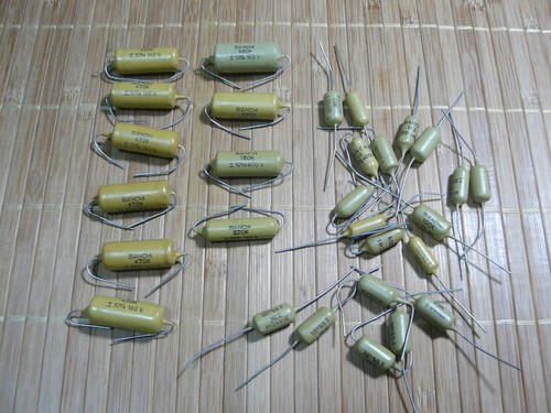 29 X BIANCHI MUSTARD MULLARD VINTAGE CAPACITOR NEW. FOR MARSHALL AMPLIFIERS. NEW - 第 1/3 張圖片