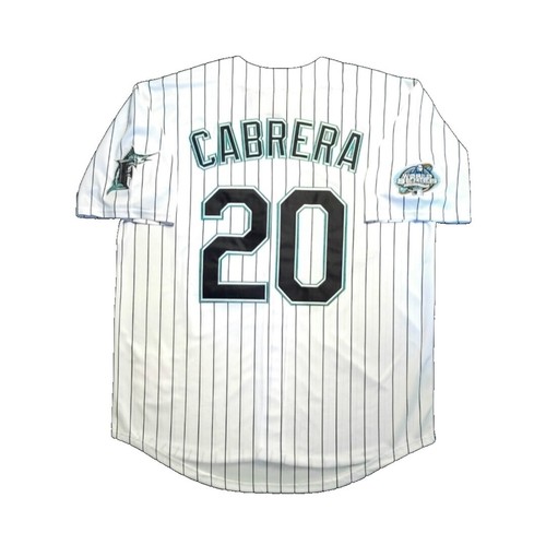 Vintage Starter MLB Florida Marlins Pinstripe Baseball Jersey XL