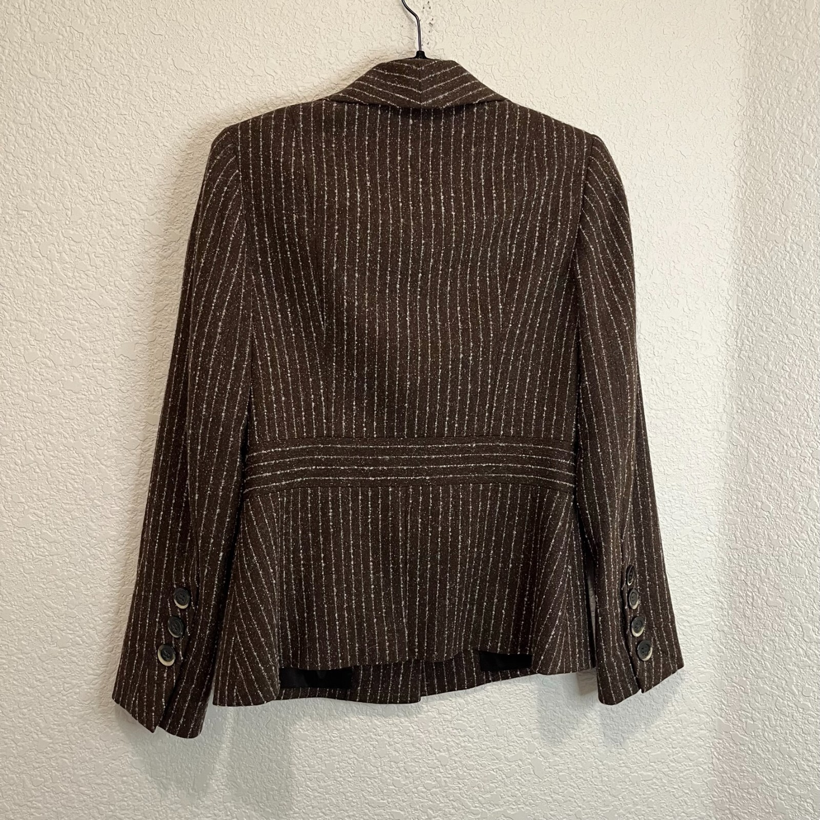 Etcetera Brown Striped Two Button Silk Blend Blaz… - image 5