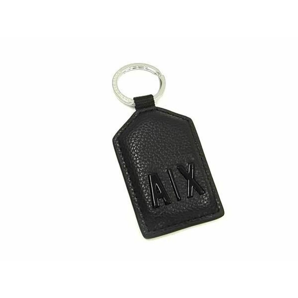 ARMANI EXCHANGE Leather Card Case Key Chain 2 Piece Set Black [MINT] eBay