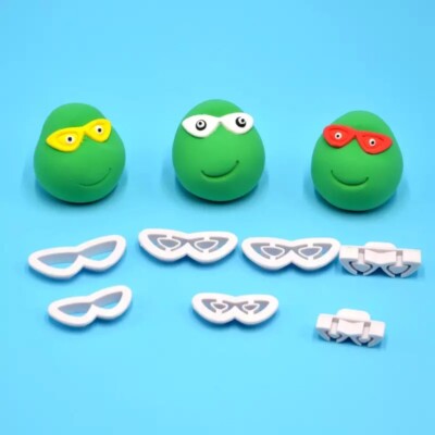 New Style 5pcs Set Glasses Cookie Fondant Decorating Sugarcraft Cutter DIY Clay