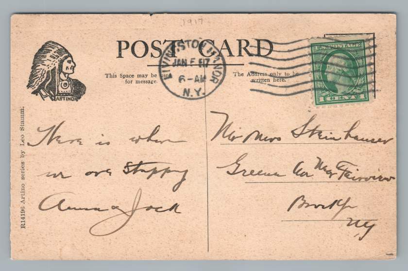 Post OfficeWinter Scene SHANDELEE New YorkAntique Snow PC Callicoon