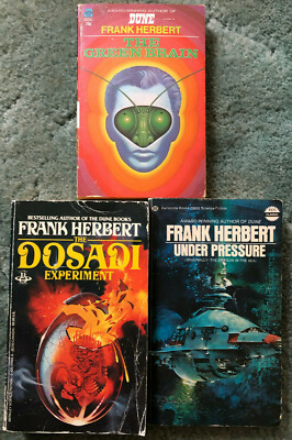 #ad Frank Herbert books lot of 3 Green Brain Dosadi Experiment amp; Under Pressure $13.50