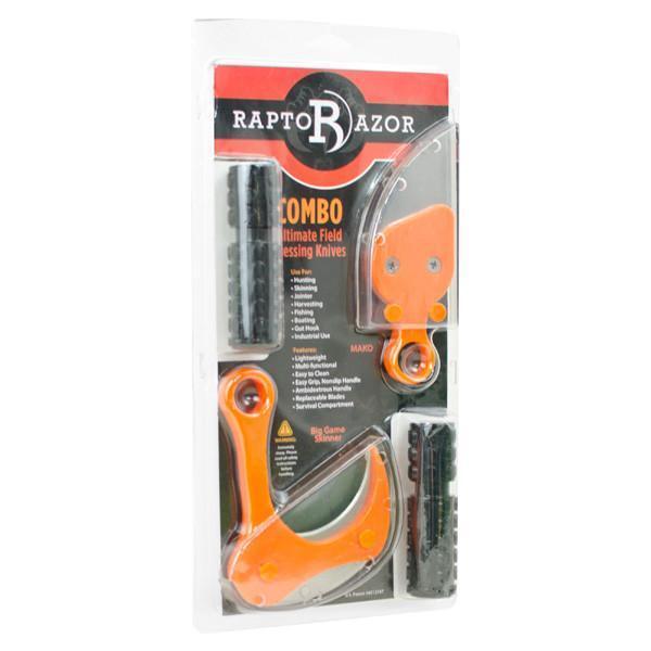 Raptorazor Orange Injection Molded Ultimate Field Dressing Knives Combo Set