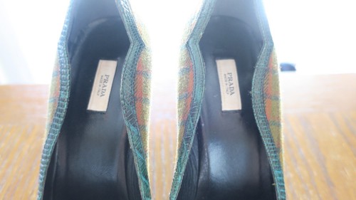 Auténticos tacones a cuadros Prada para mujer talla 39,5 estilo raro - Imagen 8 de 12