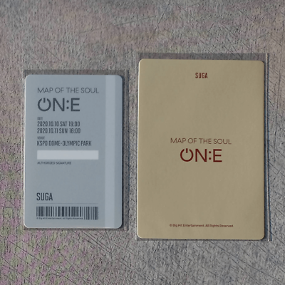 BTS Map of The Soul on:e Concert Card Ticket & Backpack Photo Card