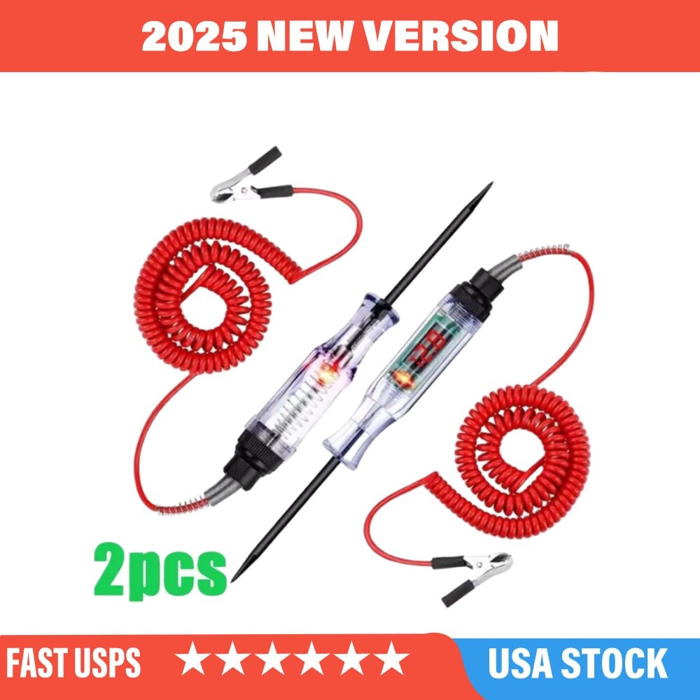 2X 6-24V Digital Electric Voltage Circuit Tester Light Car Truck Automotive Test