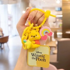 Disney Winnie the Pooh Figure Keychain POOH Rainbow Shooting Star Charm