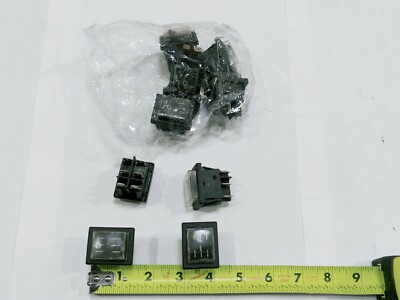 10ea Rocker Switch 82 xx.8 16A 250V Black DPDT 2P2T On-On
