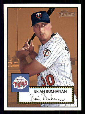 2001 Topps Heritage Brian Buchanan #195  Minnesota Twins Baseball Card 