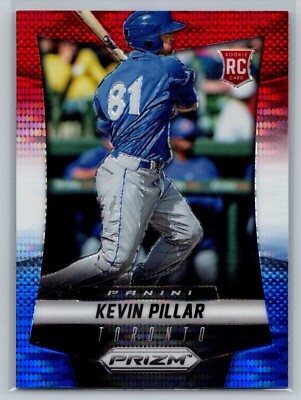 2014 Panini Prizm Prizms Red White and Blue Pulsar #198 Kevin Pillar RC