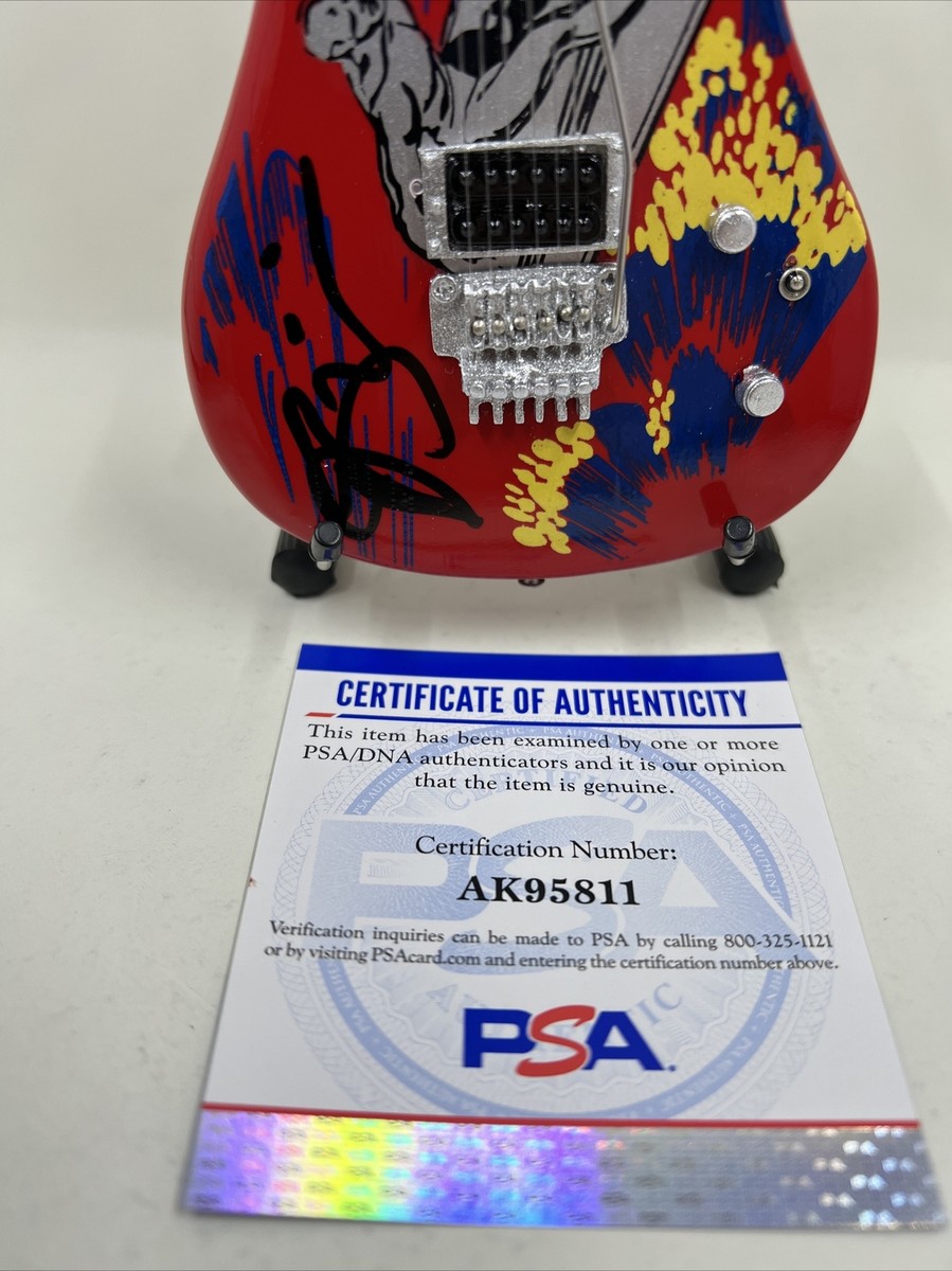 Joe Satriani Signed Surfing With The Alien Mini Guitar PSA/DNA W