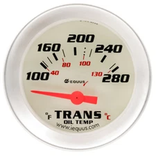 EQUUS E8241 - 2.0 In Diameter Electric Transmission Temperature Gauge Silver 100