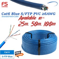 Cat 6 Ethernet RJ45 Network S/FTP Raw LAN Cable PC Router Patch Lead 100% Copper