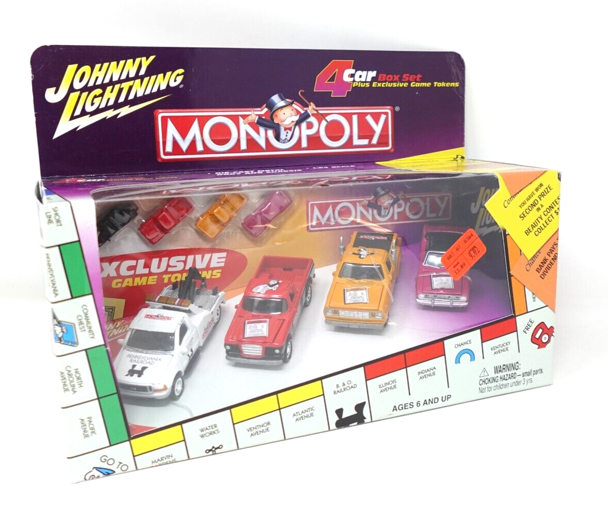 Johnny Lightning Monopoly 4 Car Set 1:64 Scale Unopened 245-04