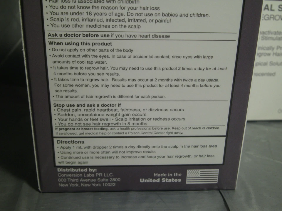 Paquete de 2 sueros tópicos Shapiro MD PARA MUJER tratamiento para el crecimiento del cabello 2 % minoxidil 3/25 Foto 4 de 4