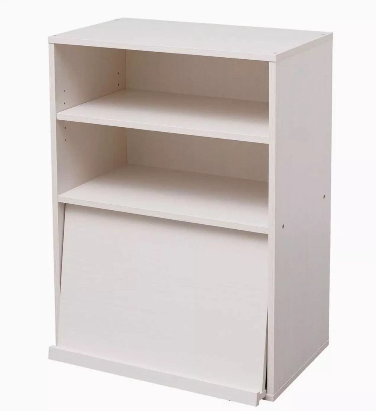 Iris Ohyama, Cabinet with 2 shelve & folding doors/Wooden Cabinet/Flap rack Whit