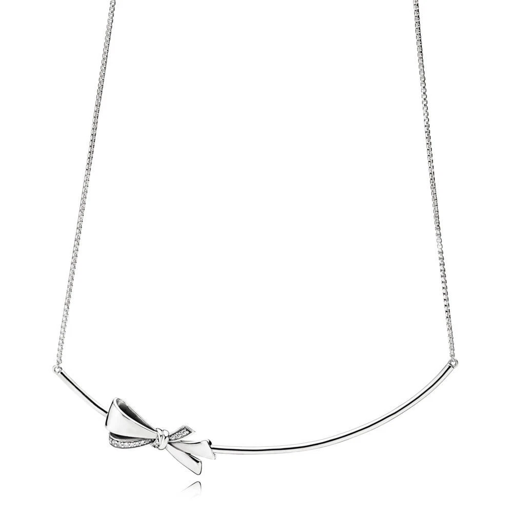 PANDORA Necklace 397233CZ 50 Brilliant Bow Collier Sterling Silver RRP 9