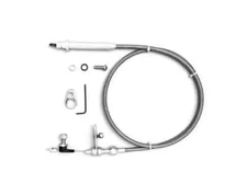 T350 TH350 STAINLESS BRAIDED KICK DOWN CABLE CHEVY TRANSMISSION DETENT SBC