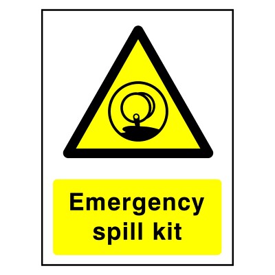 Emergency Spill Kit Schild oder Aufkleber | CHEM0088