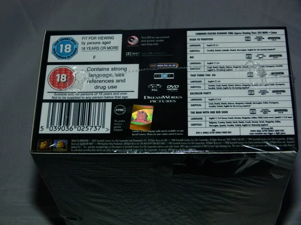 TOM HANKS FILM COLLECTION DVDs SEALED 5 MOVIES Cert 18 - Image 4 of 4