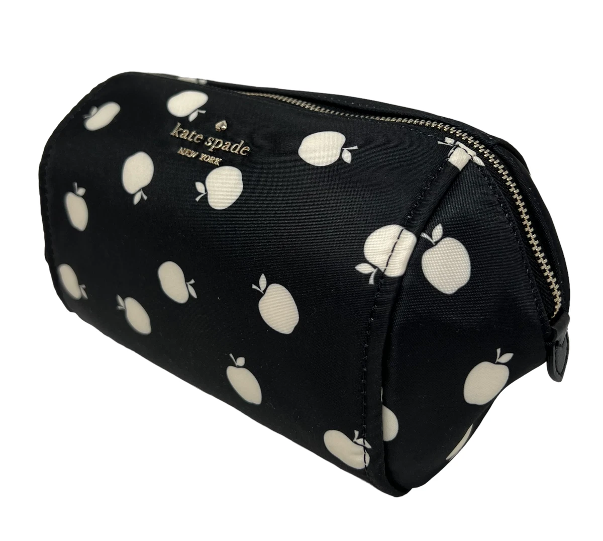 Kate Spade New York Chelsea Medium Cosmetic Bag Black Zip Closure Brand